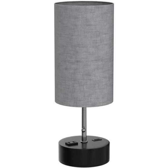 3-Color Temperature Bedside Lamp Nightstand Lamp with USB A Port and C Port - Picture 4 of 7